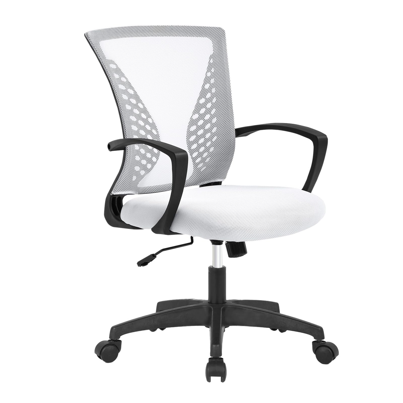 Mesh Desk Chair Ergonomic Computer Chair with Lumbar Support Armrest Mid Back 360 Degree Rolling Swivel Adjustable Height
