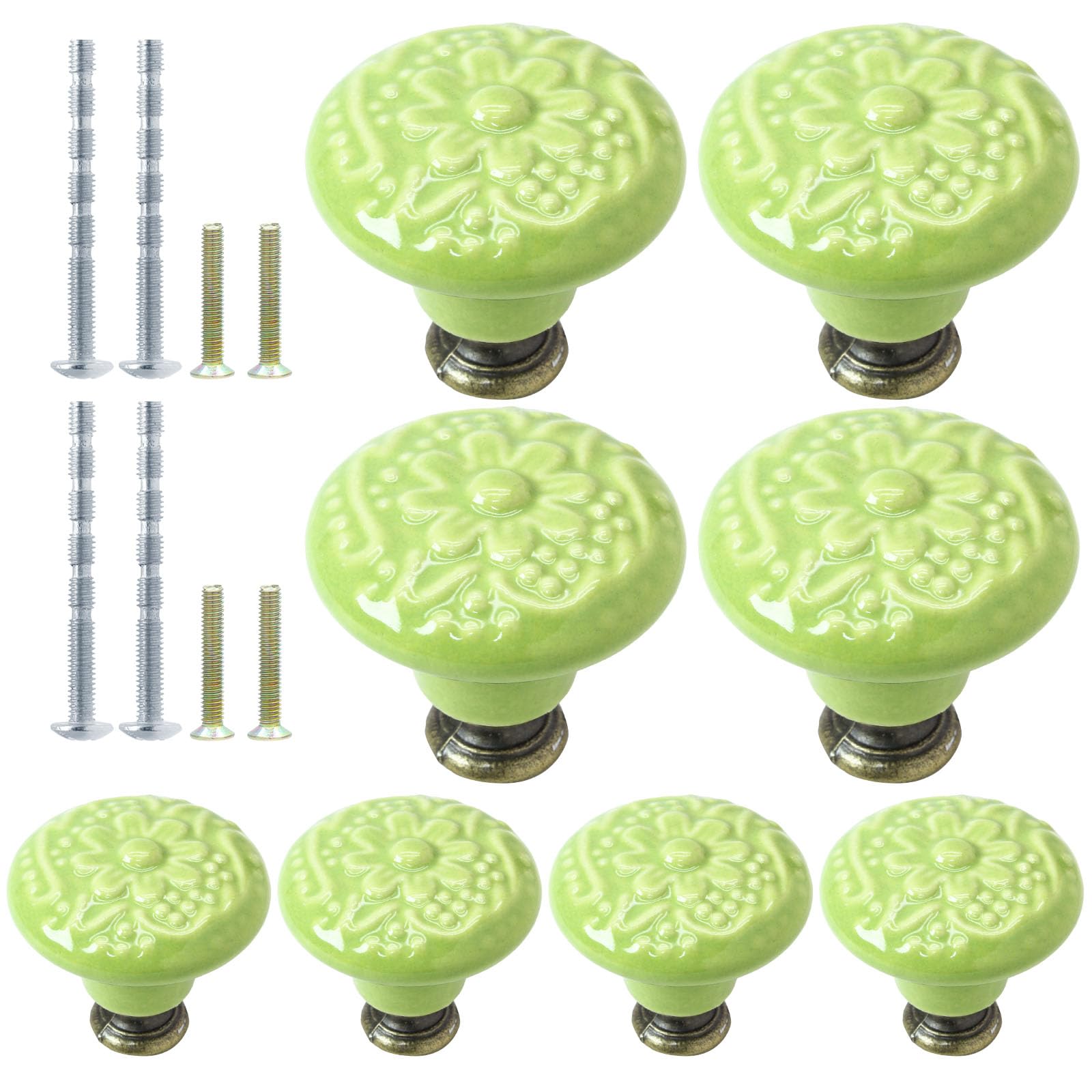 Ceramic Knobs, Vintage Kitchen Cabinet Knobs Pulls Retro Ceramic