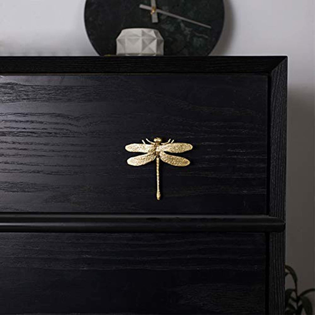 Gold 4 Pack Brass Knobs for Dresser, Drawers and Cabinet Decorative