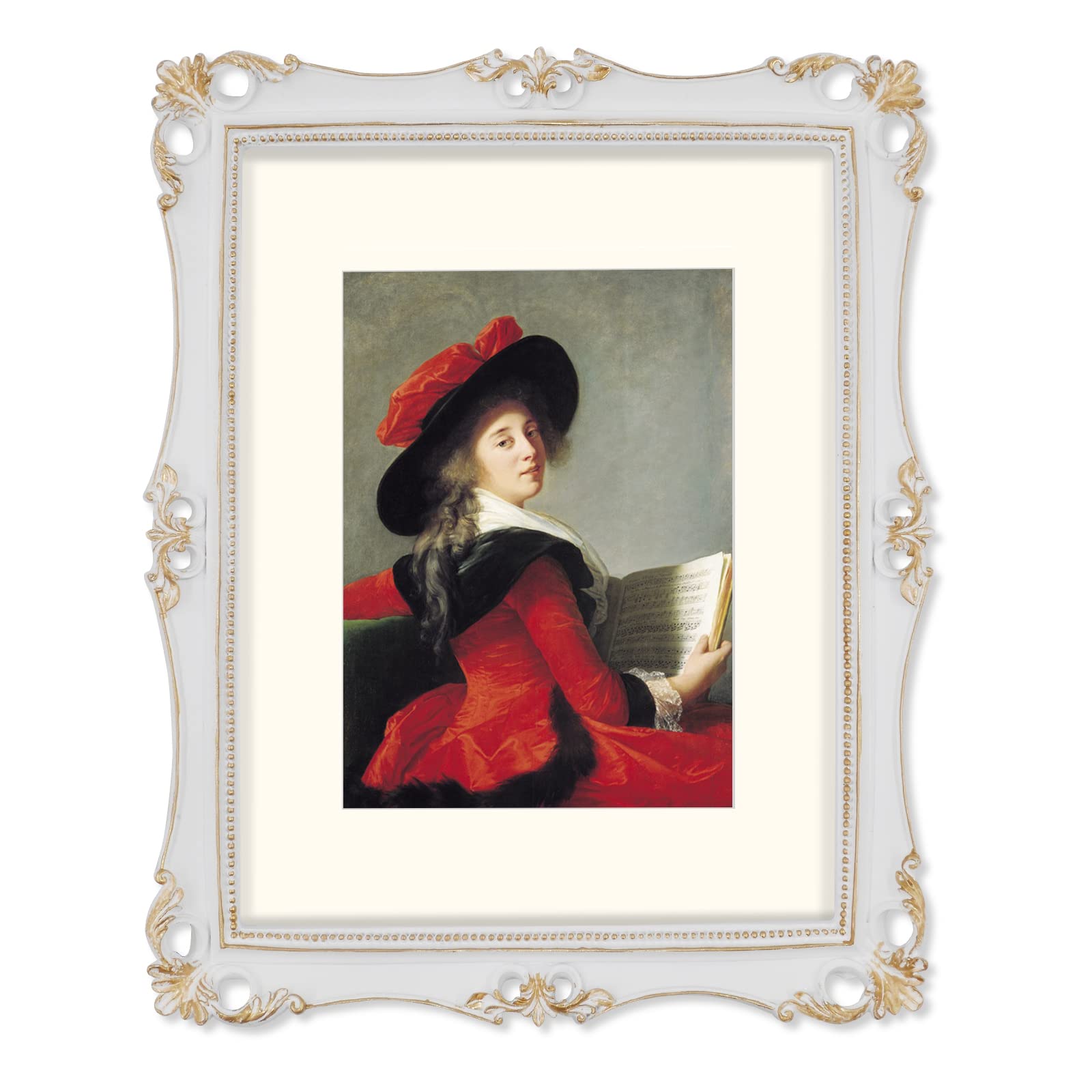 Picture Frame Antique Frame 8x10 Vintage Photo Frames 11 x 4 in with Gold Trim, Wall and Tabletop Picture Frames