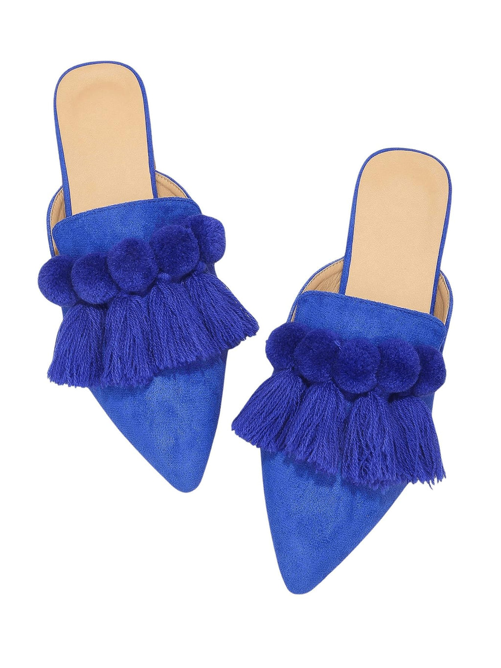 Women's Dress Shoes Slip On Flats Comfortable Pointed Toe Mules Dressy Casual Loafers Shoes