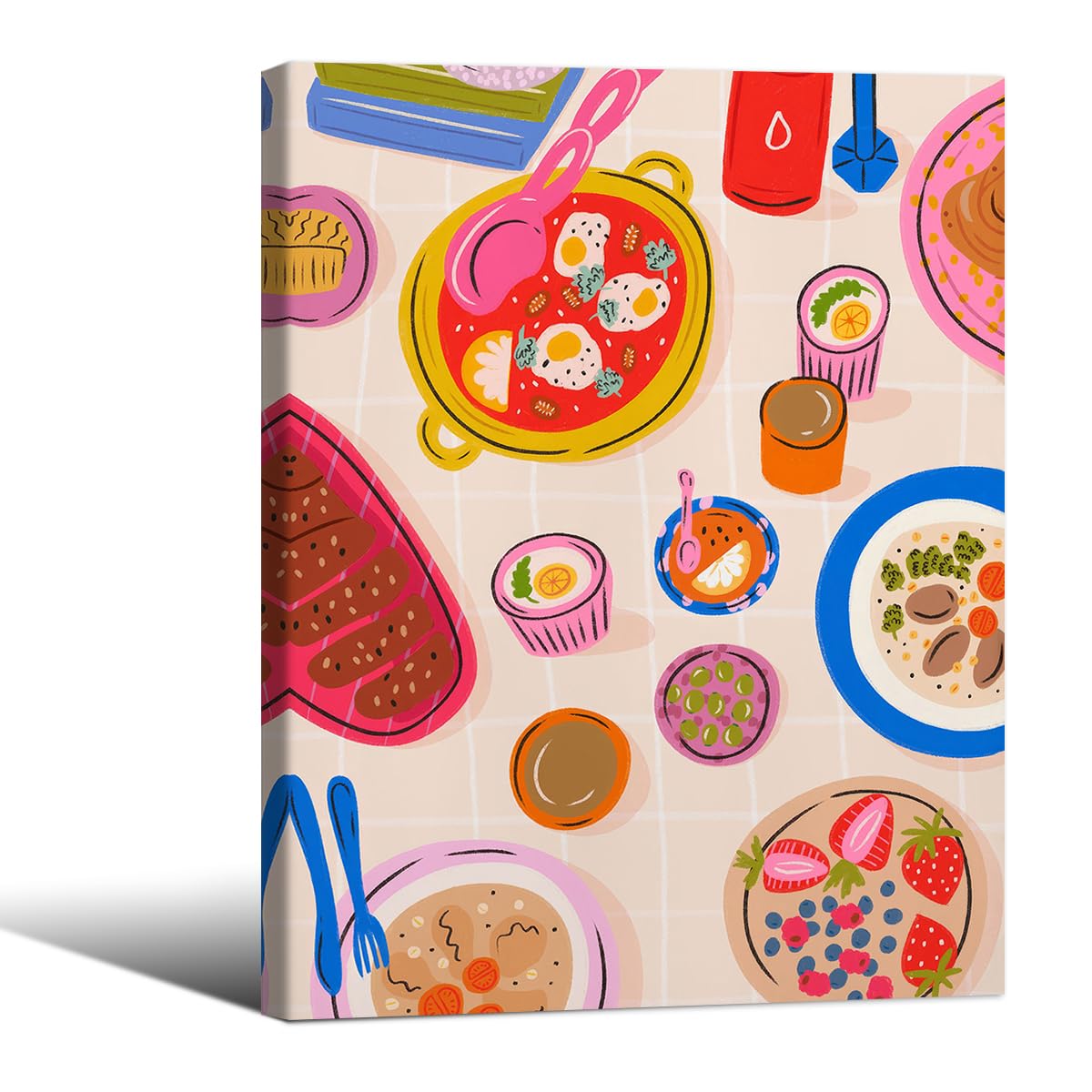 Modern Italian Kitchen Colorful Wall Art