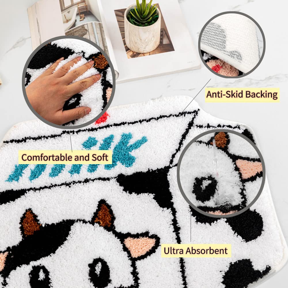 Shaped Rug Fruits Animals Bath Mat Area Rug Non-Slip Bathroom Door Mat for Bedroom Bathroom Kitchen Cartoon Area Rug for Bathroom Soft Bathmat Home Decor