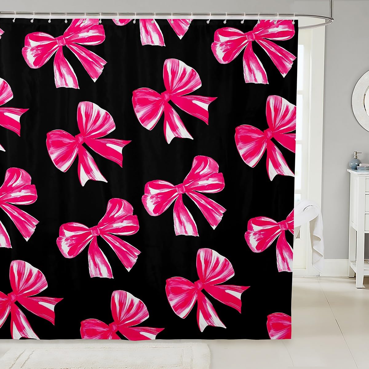 Kawaii Ribbon Bow 72" Wx72 L Shower Curtain