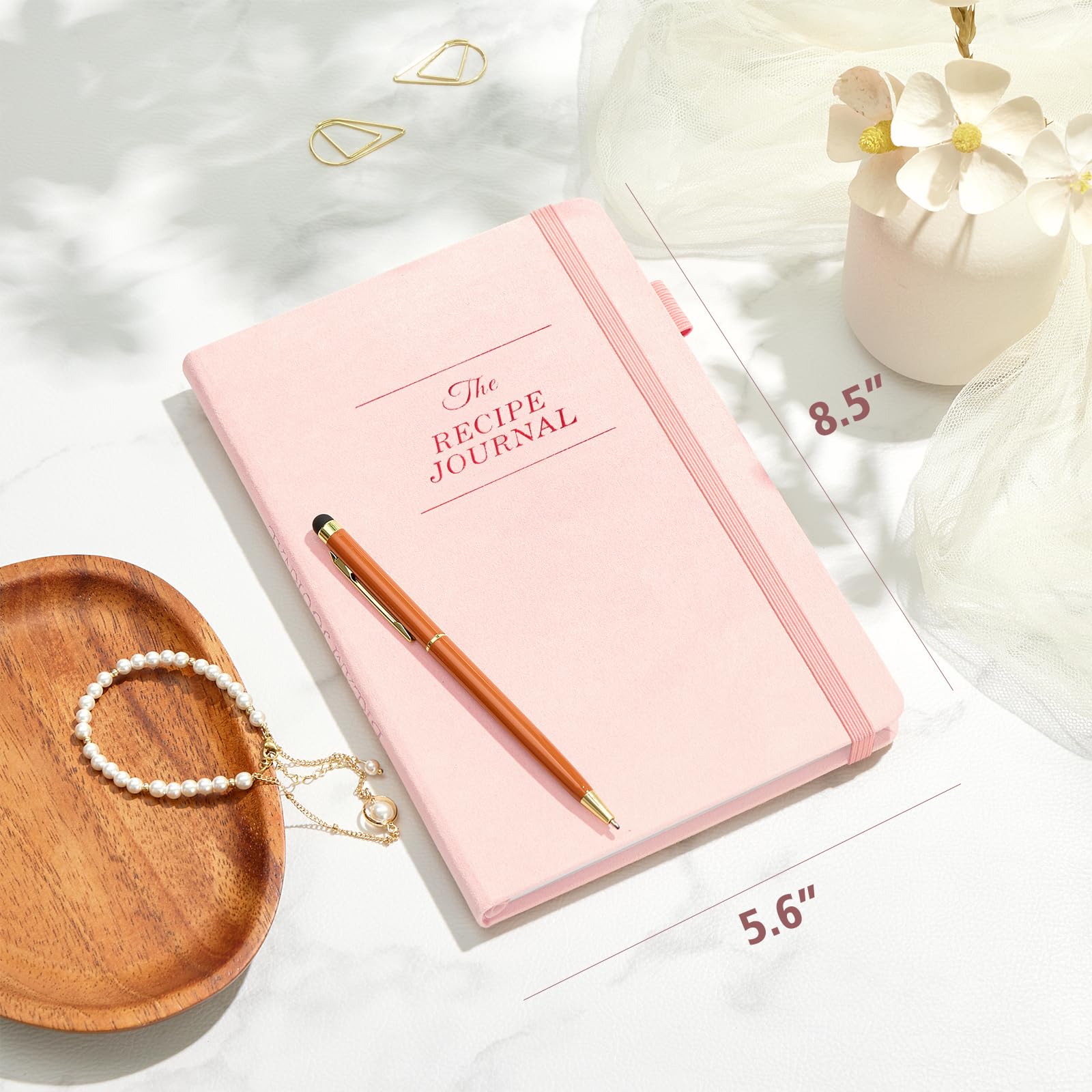 Recipe Book to Write in Your Own Recipes, Personal Cook Books to Write in and Hardcover Recipe Notebook with 2 colorful stickers for Family Recipes(A5)