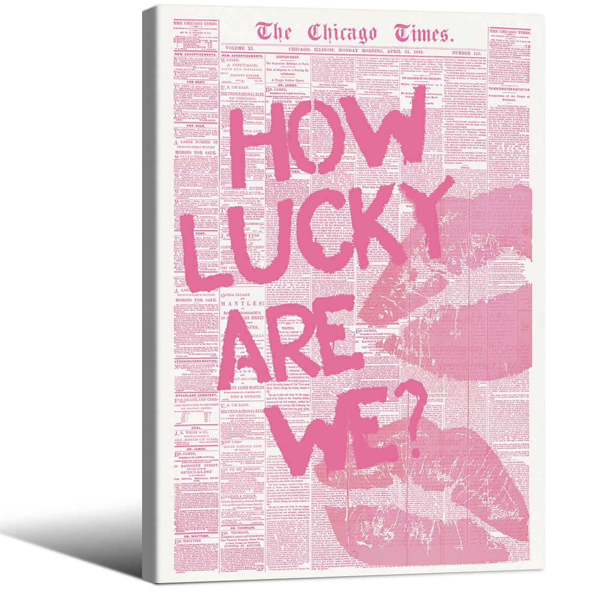 Wall Art Retro NewsPaper Posters Print Unframed or Framed Funky Preppy Apartment Room Dorm Decor