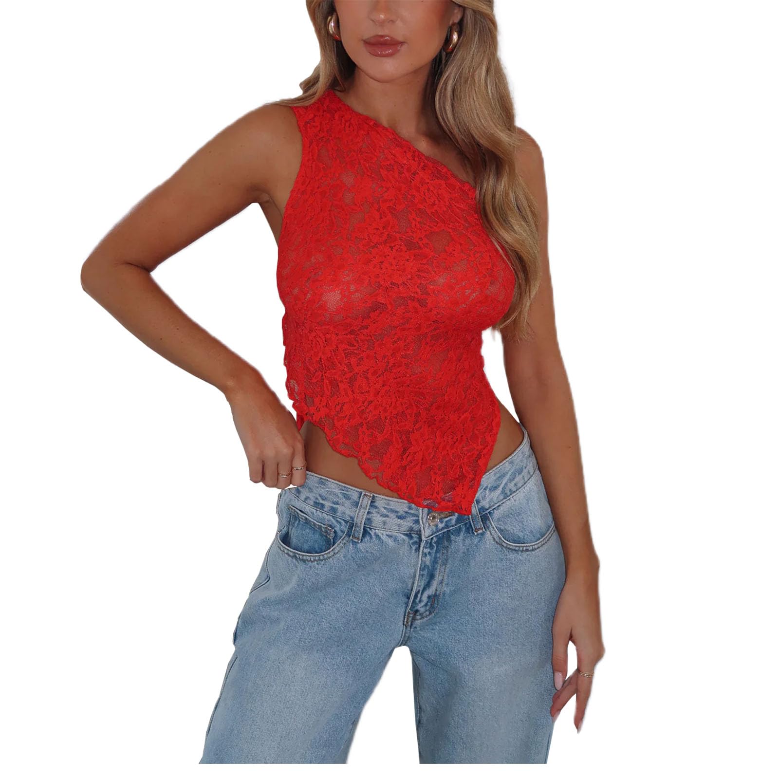 Women's Fashion Slim Fit One Shoulder Tops