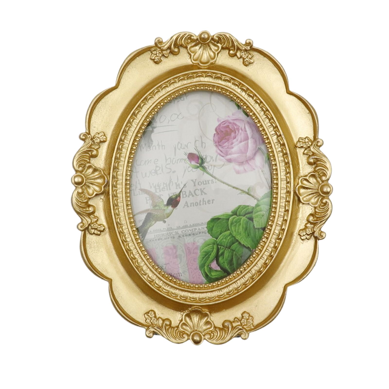 Vintage Picture Frame with Glass Front, Home Decor for Wall Hanging or Tabletop Display