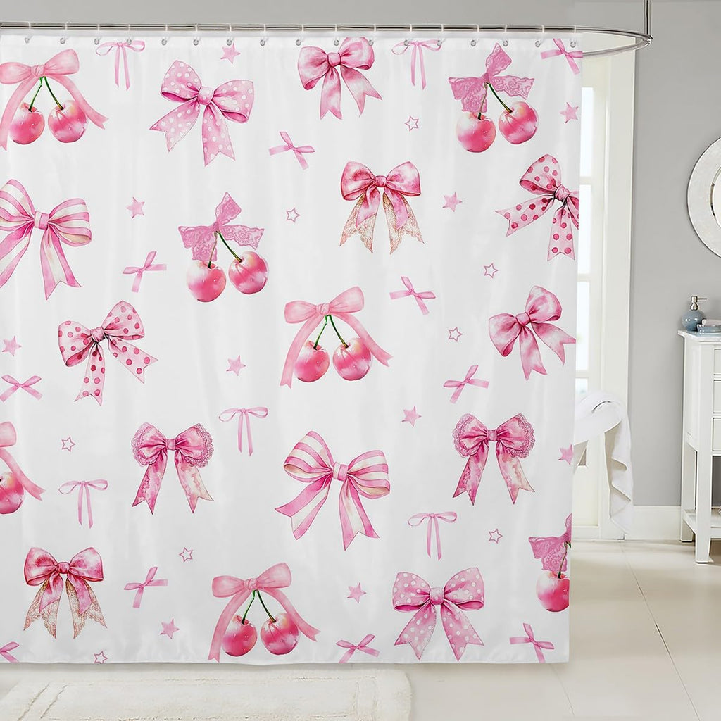 Kawaii Ribbon Bow 72" Wx72 L Shower Curtain