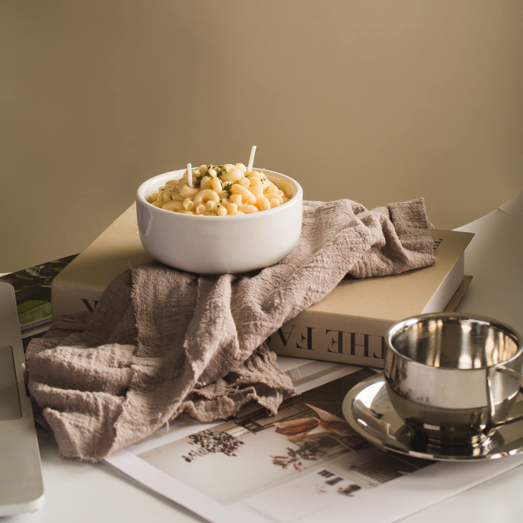 Cereal Bowl with Metal Spoon Scented Soy Candle