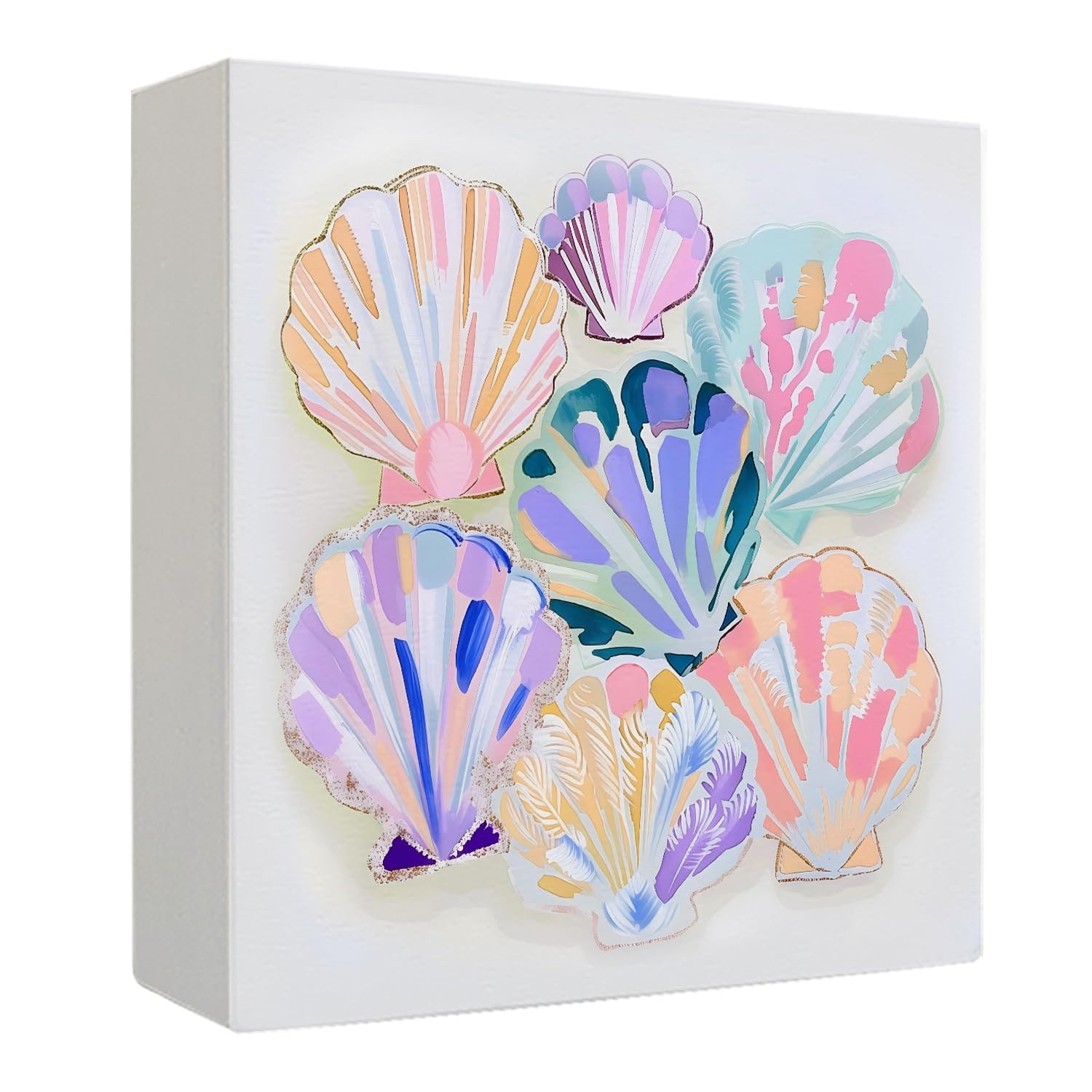 Coquette Pink Bow Champagne Wooden Box Sign, 5x5 Inch