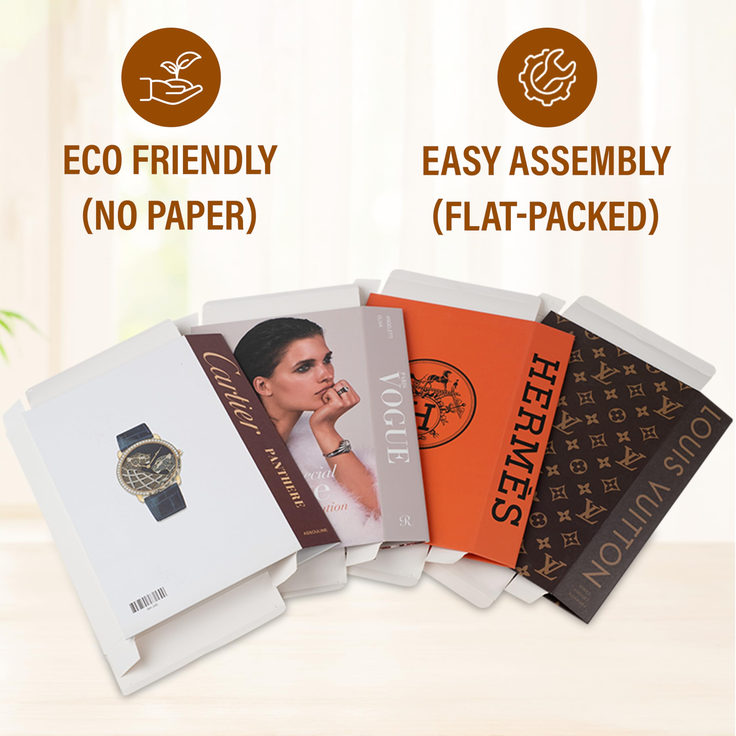 Decorative Faux Books â€?Aesthetic Home Decor Set for Living Room, Bookshelf, and Preppy Spaces