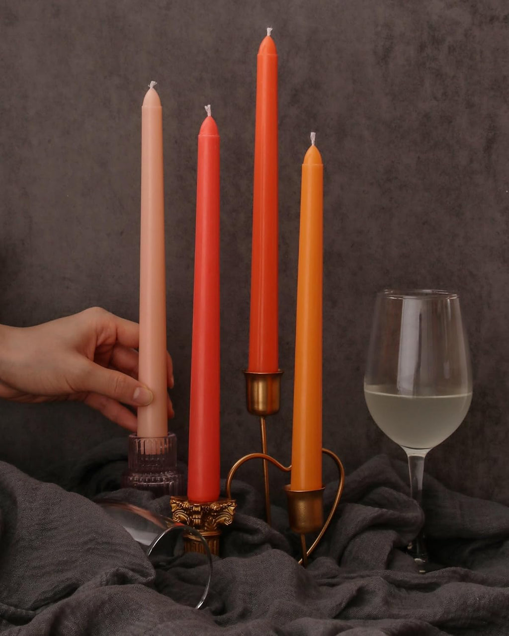 Taper Candles Unscented Smokeless Long Tall Tapered Candle for Candlesticks SticksHome Decor Dinner