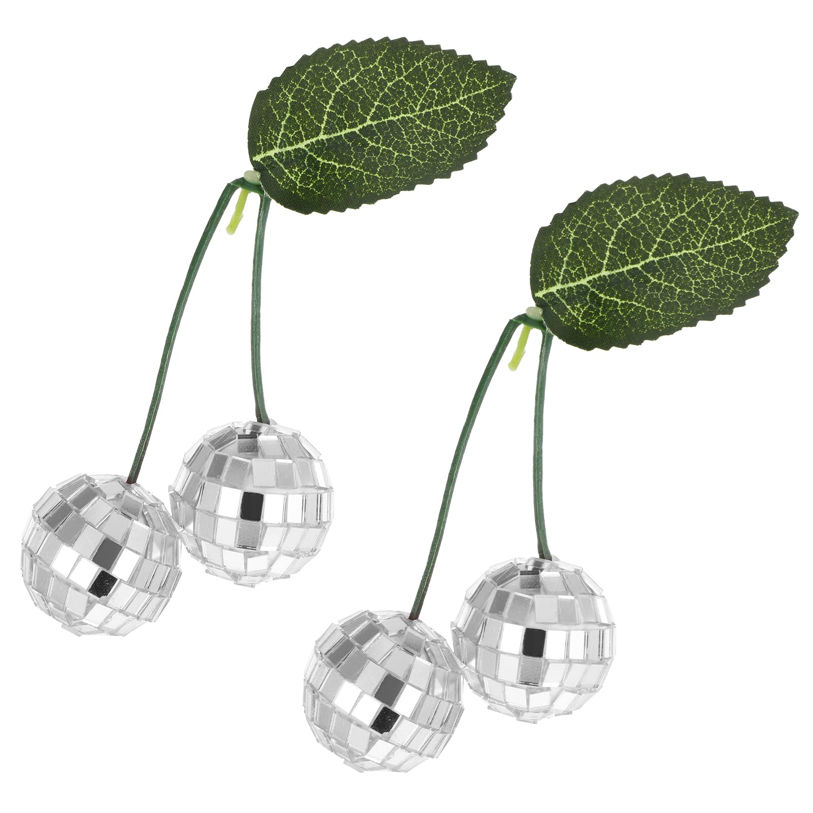 Small Cherry Hanging Disco Ball Decor, 1.2 Inch Double Mirror Disco Reflective Balls