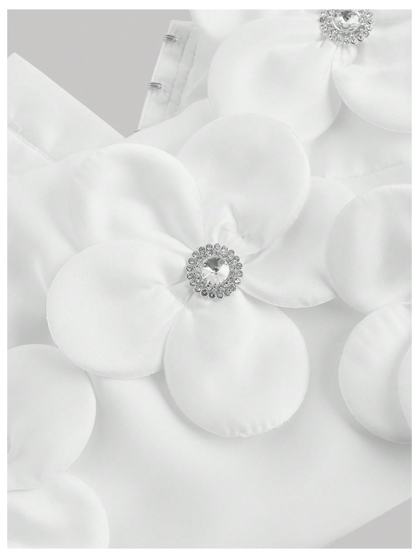 Women's 3D Floral Cami Crop Tops Tie Shoulder Spaghetti Strap Summer Tops Camisole