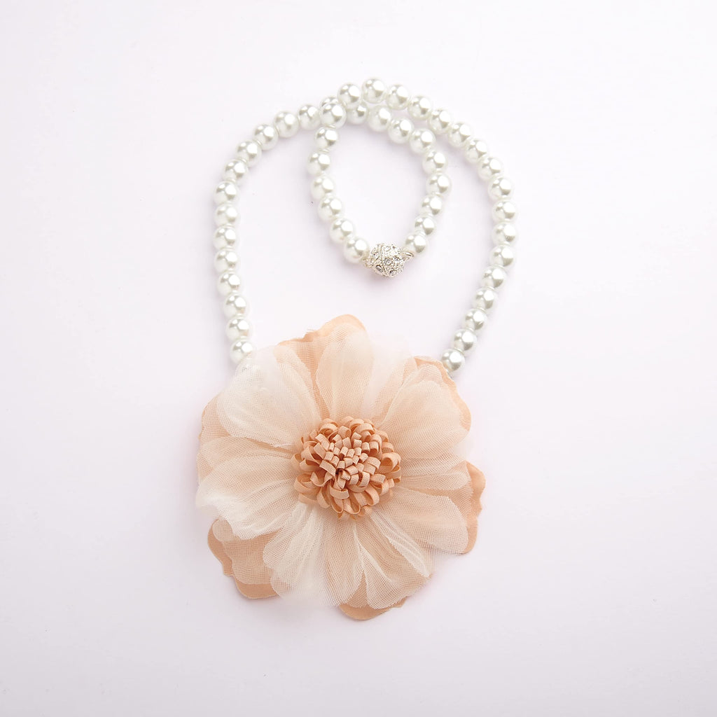 Elegant Pearl Magnetic Curtain Tieback with Handmade Flower Decorative Drapery Holdbacks Rope Holder