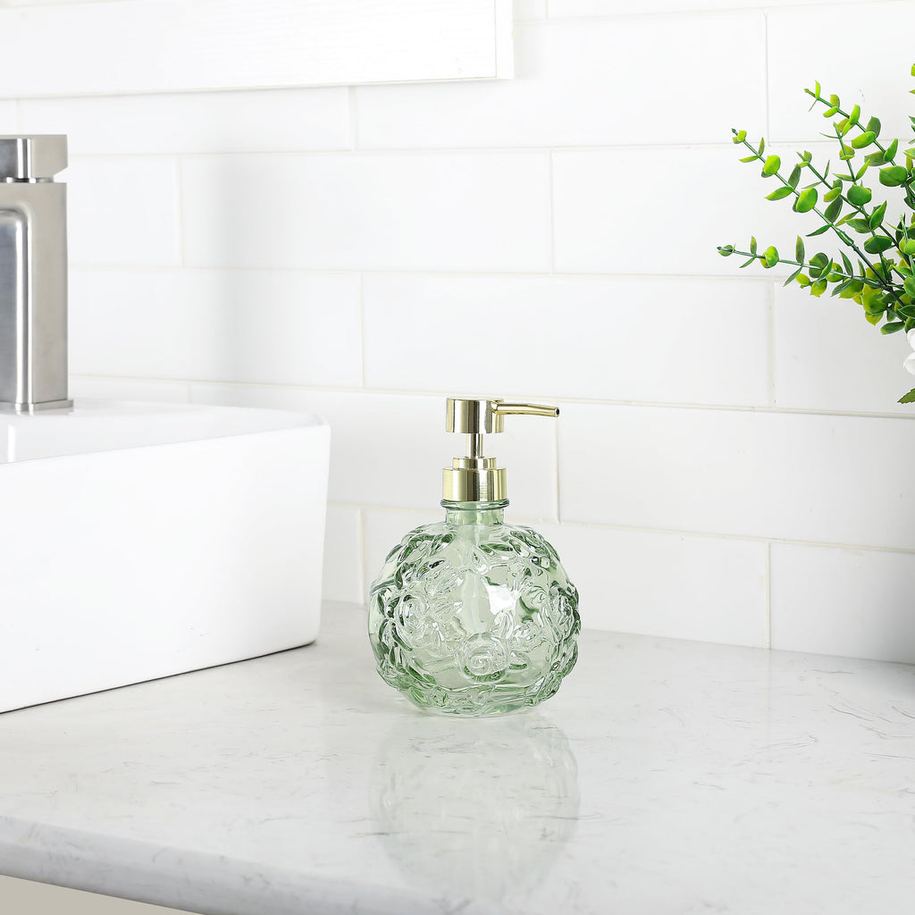 Glass Soap Pump Dispenser, Refillable Soap Dispenser