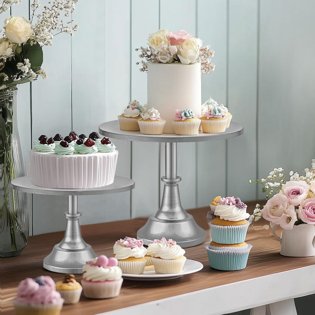 Cake Stand, Cake Stand Set Disc Diameter 8" 10" 12", Perfect Dessert Table Display Set, 3 Pcs