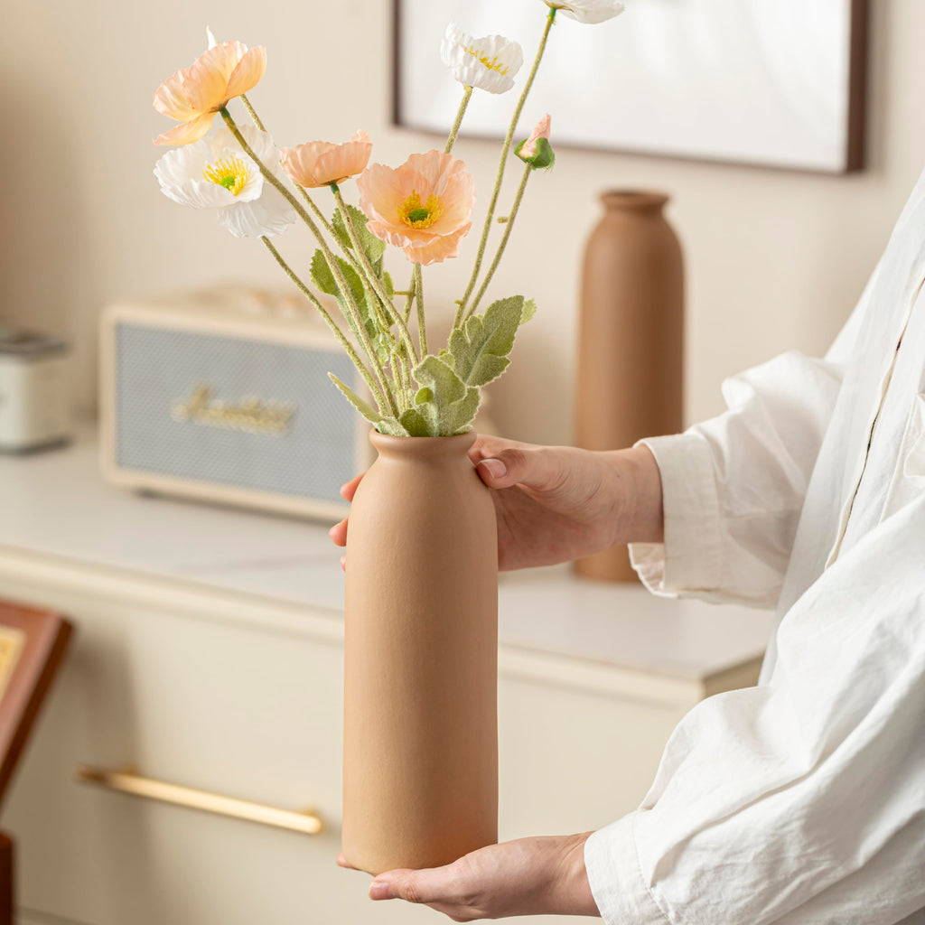 Tall Decorative Ceramic Vase Set, 3 Pieces