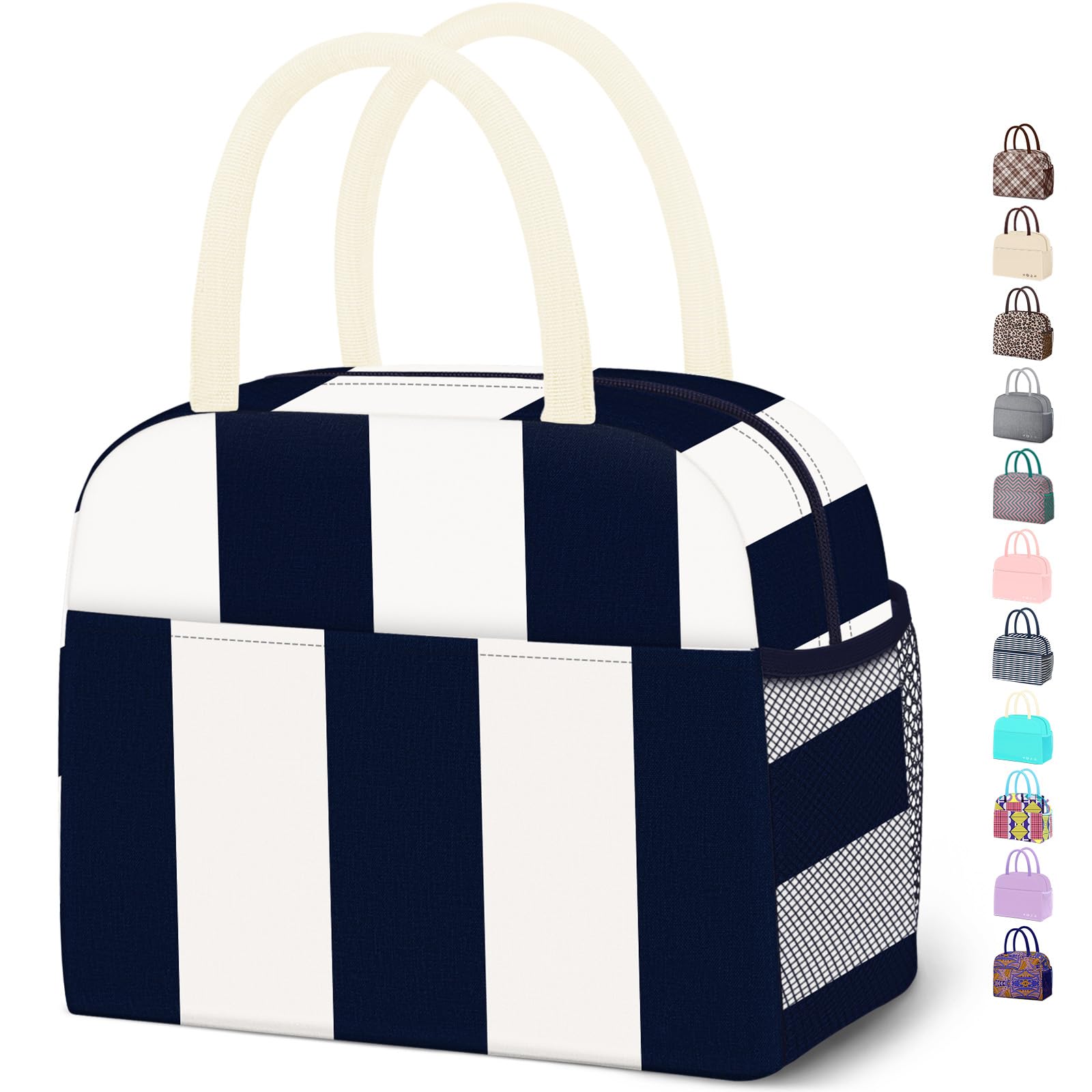 Reusable Insulated Lunch Tote Bag,Leakproof Food Handbags Case High Capacity