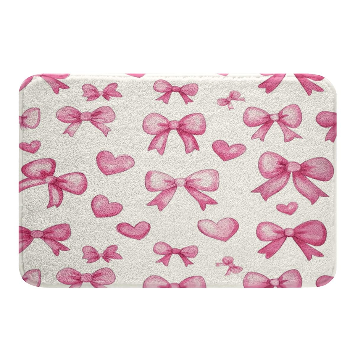 Kawaii Ribbon Bow 20"X32" Bath Mat Non Slip