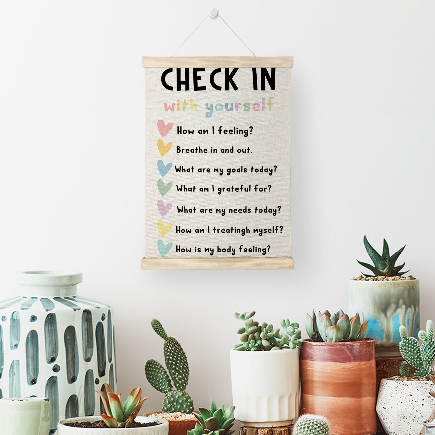 Coquette Teacher Wall Decor - Preppy Teacher Wall Art with Wooden Poster Hanger, for Office & Classroom, 12x16 Inch