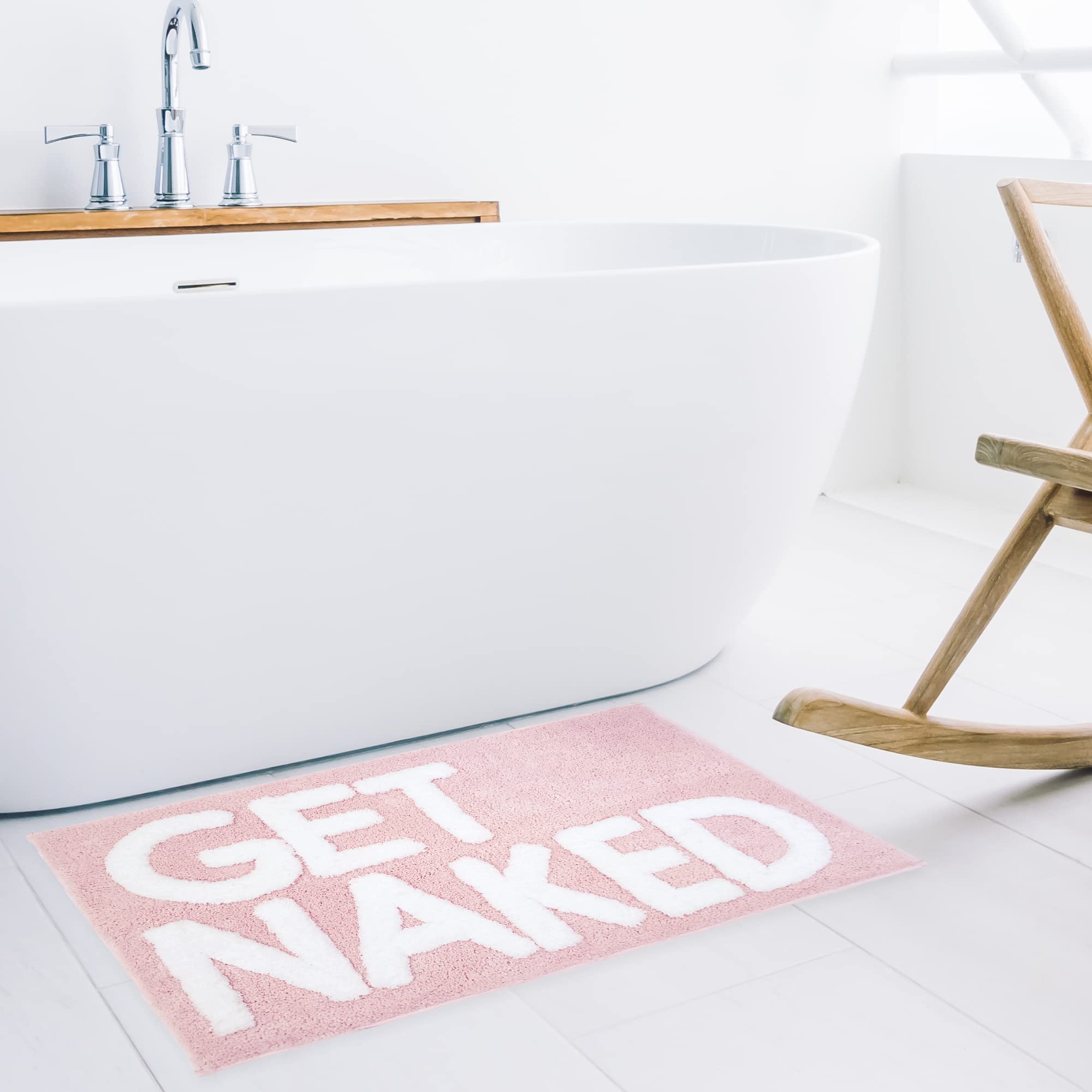 Get Naked Bath Mat - Cute Bathroom Rugs 31" x 20"