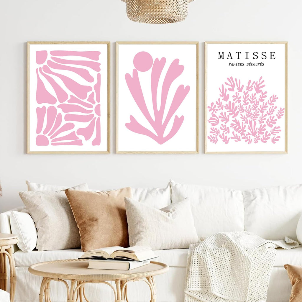 Trendy Blue Wall Art Set of 3, Preppy Navy Blue Wall Decor, Coquette Disco Lucky Me 8 Ball Poster Canvas Prints Aesthetic Pictures Room Dorm