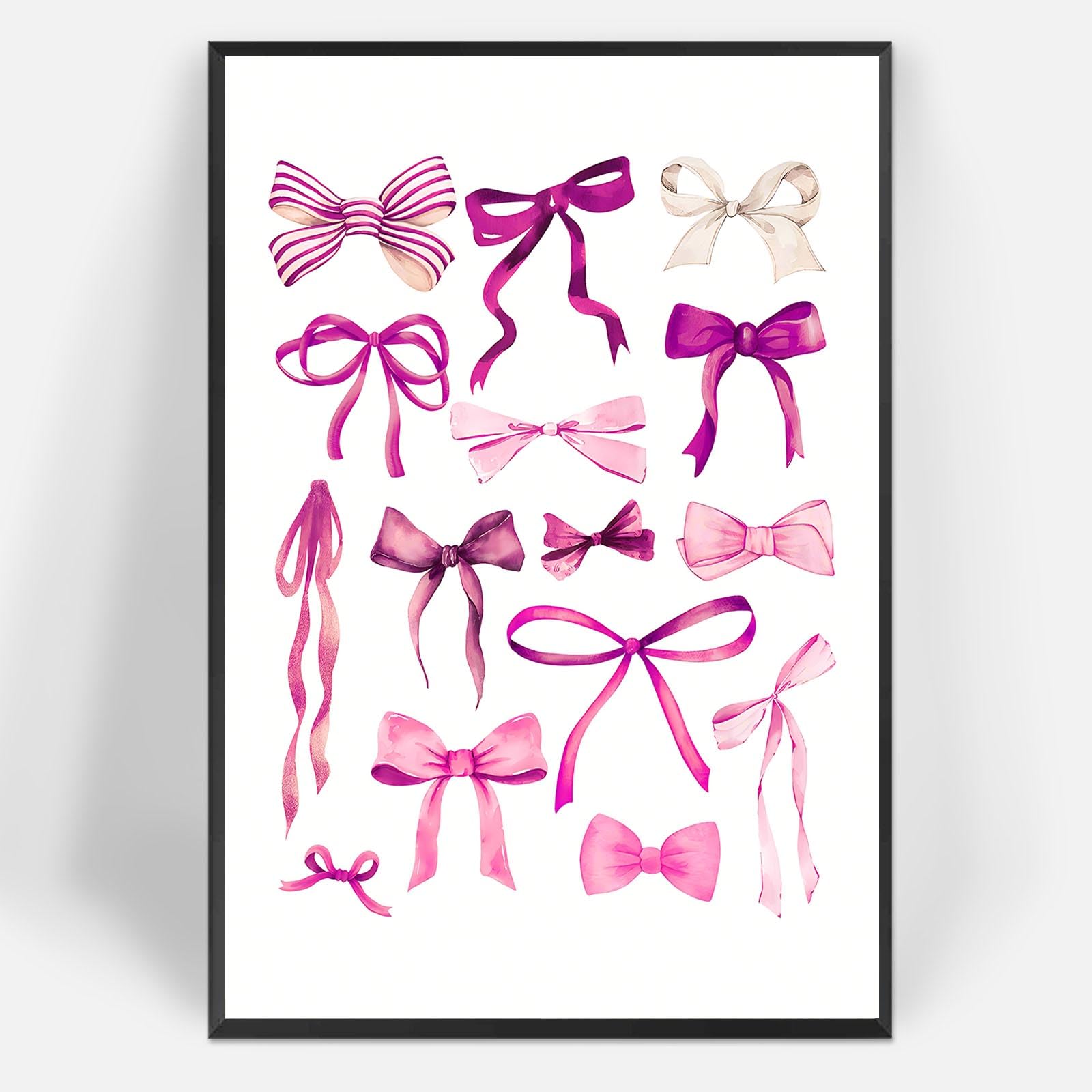 Canva Wall Art Coquette Watercolor - Aesthetic Home Bedroom Dorm Wall Decor 12x16in Unframed