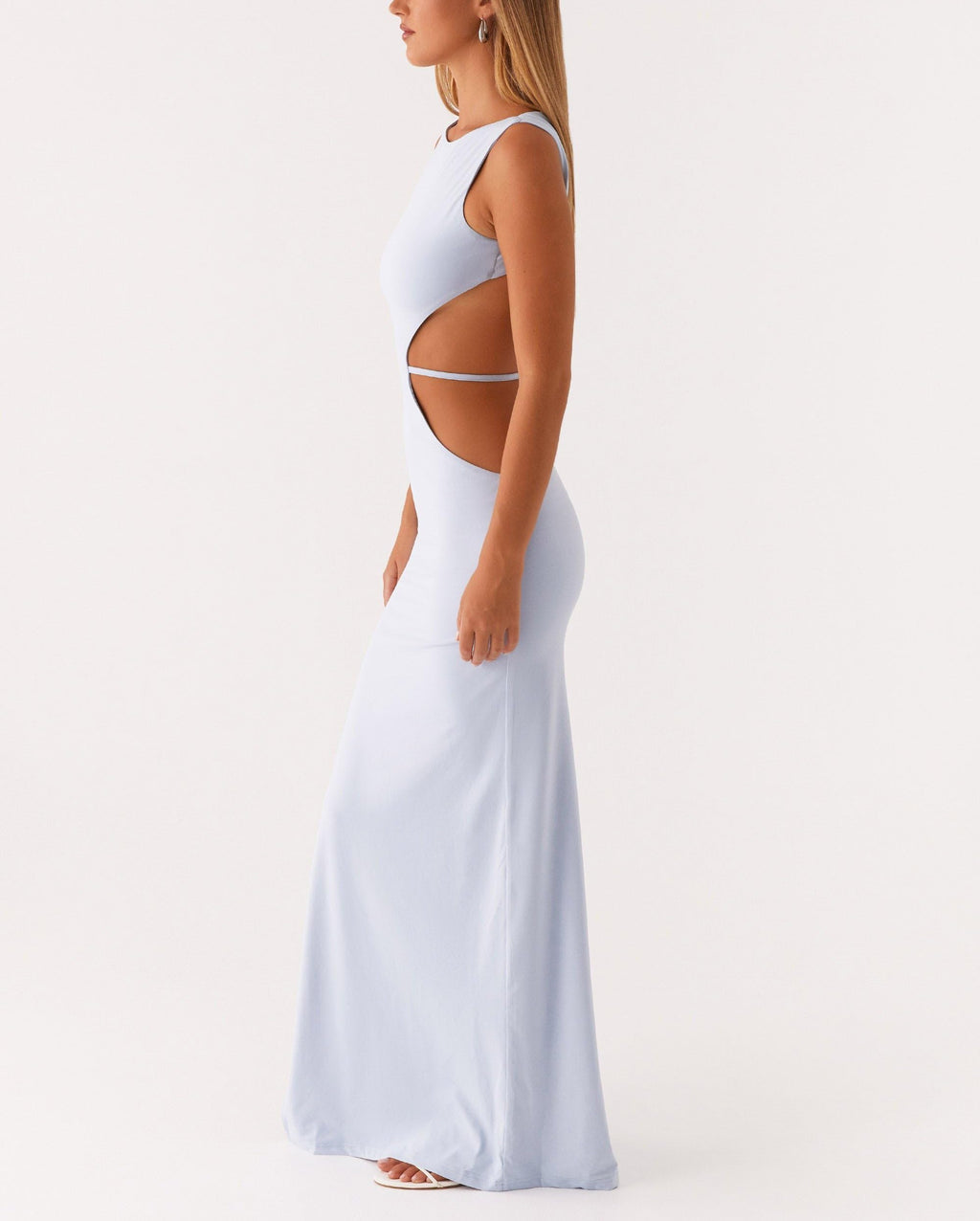 Sexy Cut Out Maxi Dress for Women Spaghetti Strap Backless Bodycon Dress Y2k Hollow Sleeveless Long Dress