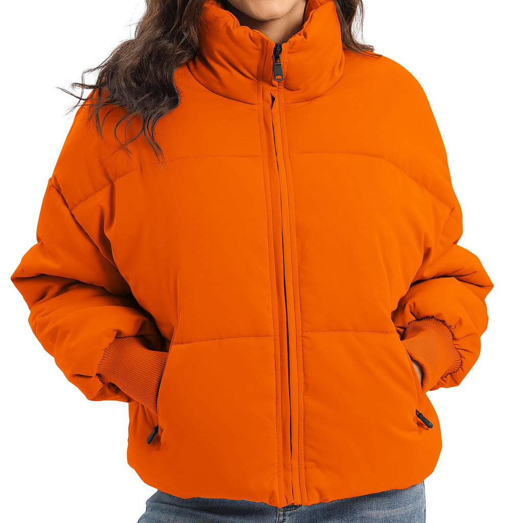Women's Winter Baggy Zip Puffer jackets Short Down Jacket Coat