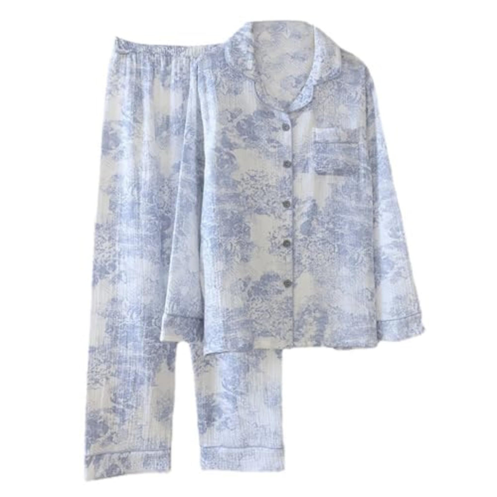 Women Linen Set Coquette Womens Pajamas Set - Old Money Aesthetic Lounge Sets