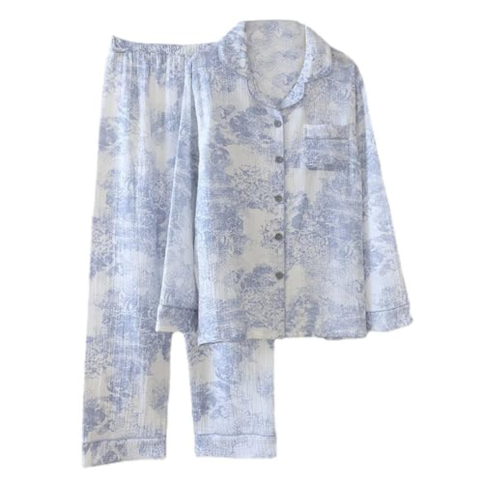 Women Linen Set Coquette Womens Pajamas Set - Old Money Aesthetic Lounge Sets