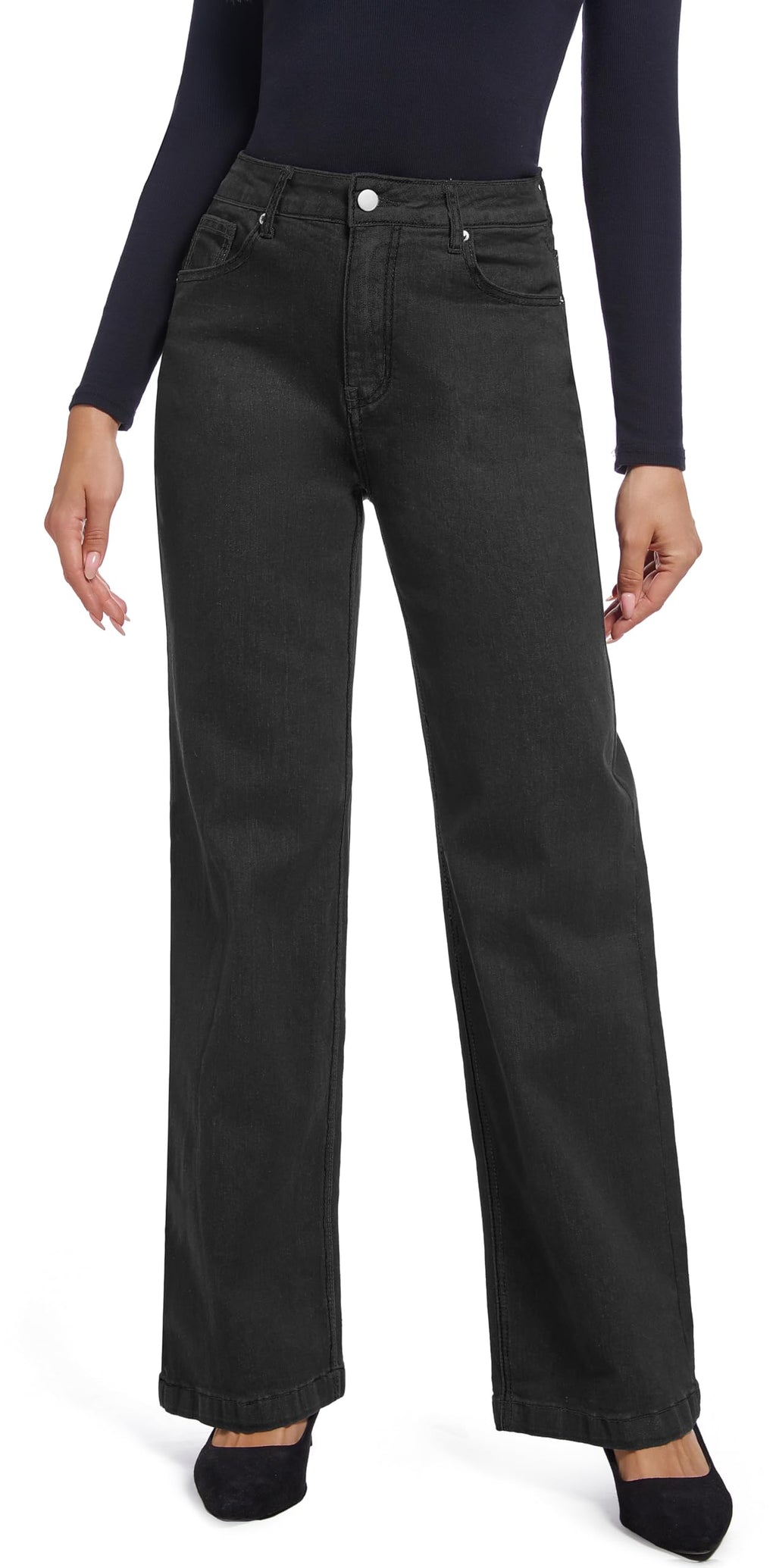 Women's Jeans Straight Leg Casual High Waisted Stretch