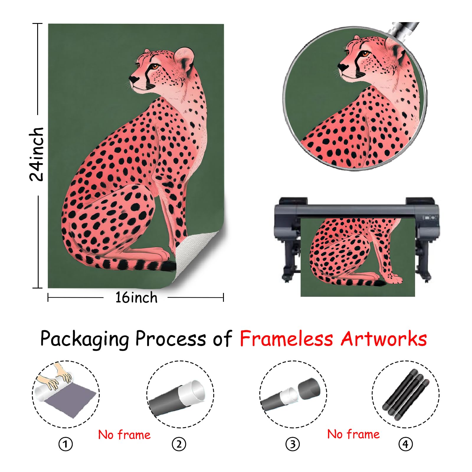 Wall Aesthetic Art - Animal Pictures Wall Decor Trendy Animal Art 16x24in Unframed