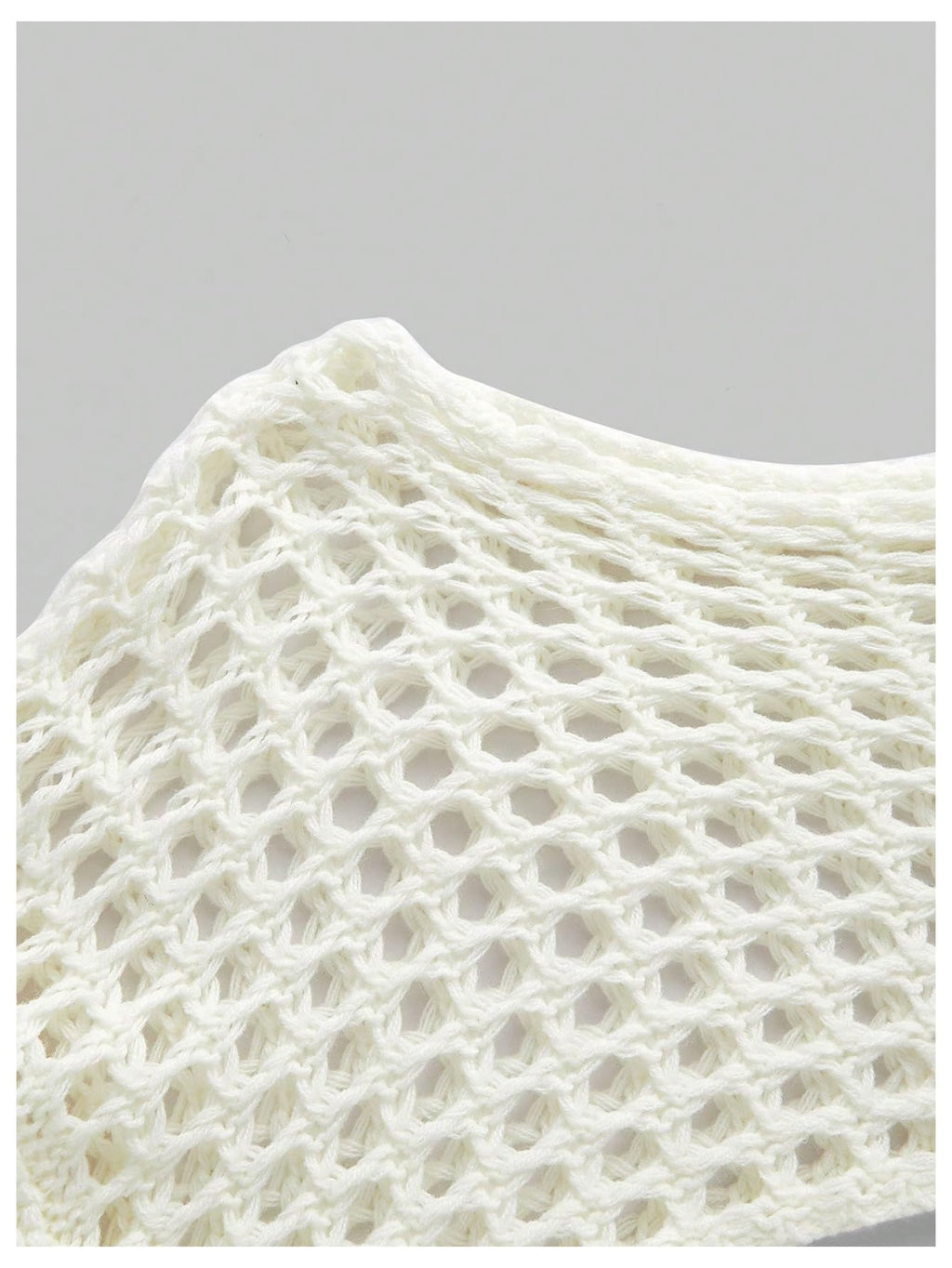 Women's Crochet Hollow Out Y2k Long Sleeve Cropped Knit Sweater Top