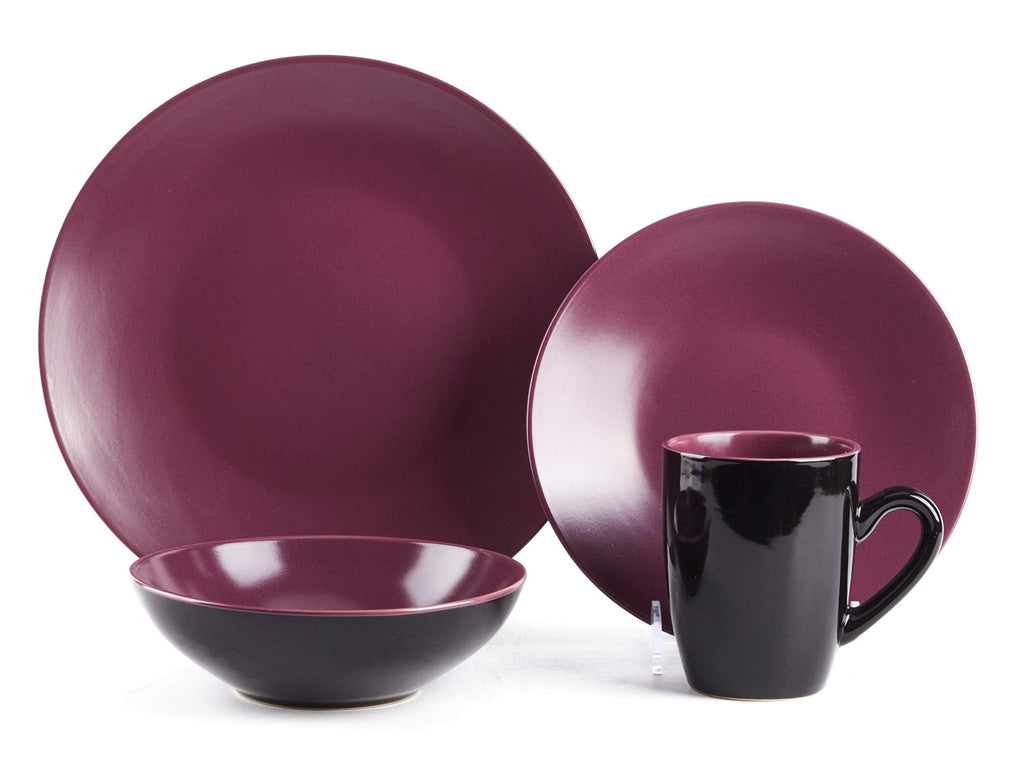 Stoneware Two-Tone Colors Life 12pc Dinner Set