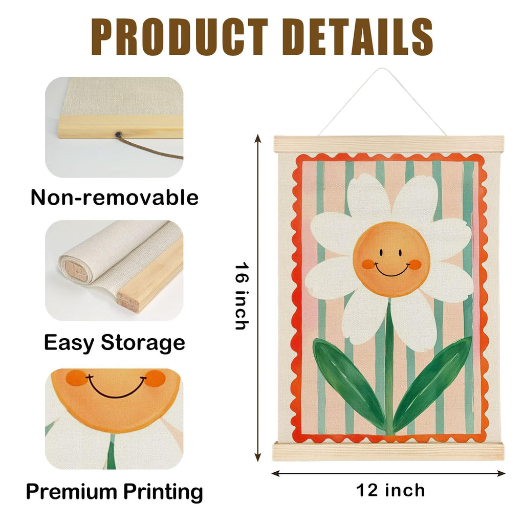 Coquette Teacher Wall Decor - Preppy Teacher Wall Art with Wooden Poster Hanger, for Office & Classroom, 12x16 Inch