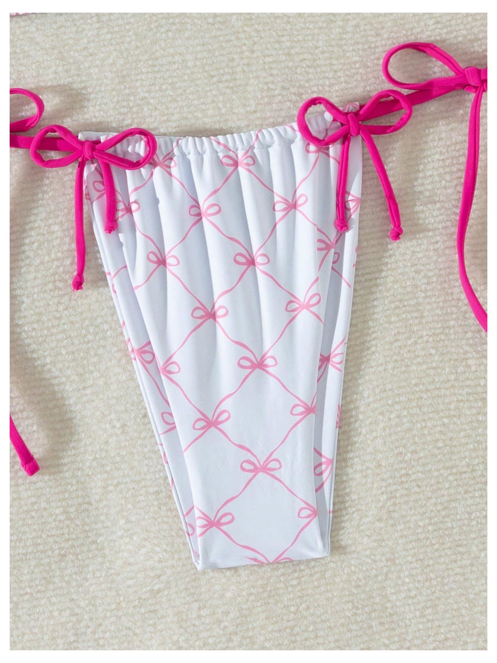 Women's Bow Bikini Set Halter Backless String Thong Swimsuit Bathing Suit