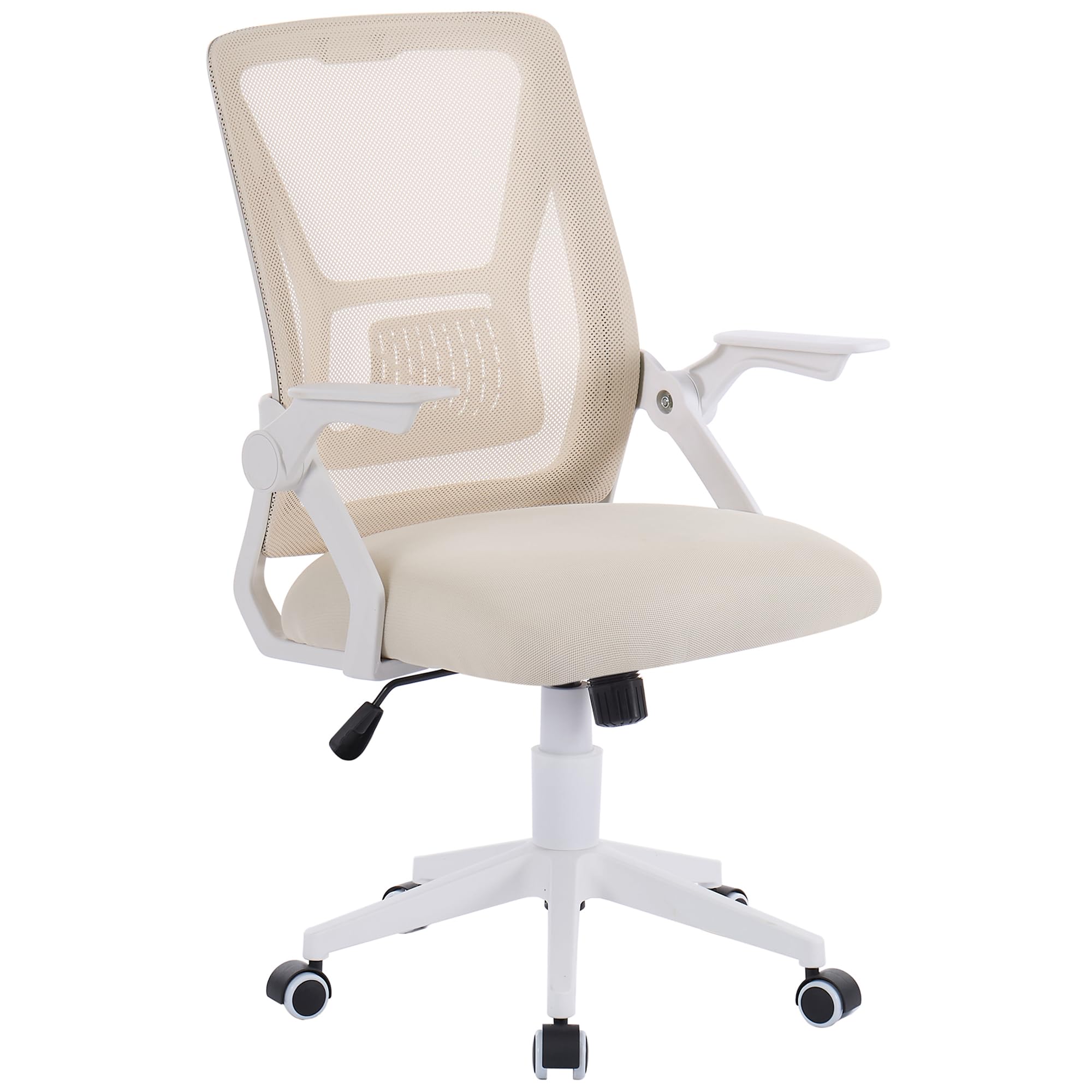 Mid-Back Swivel Ergonomic Office Chair with Adjustable Arms Mesh Lumbar Support