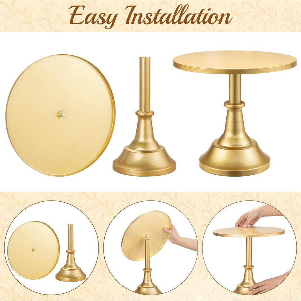 Cake Stand, Cake Stand Set Disc Diameter 8" 10" 12", Perfect Dessert Table Display Set, 3 Pcs