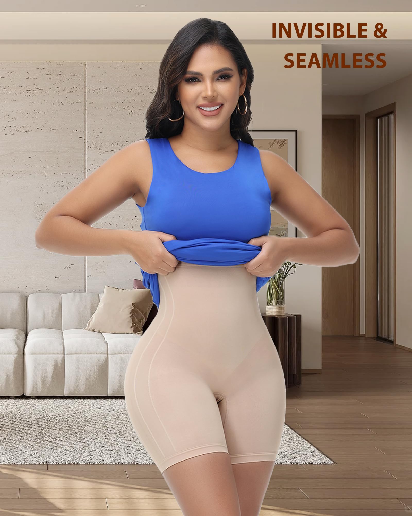 Seamless Tummy Control Shapewear for Women Butt Lifting Shorts High Waisted Panties Strapless Fajas Colombianas