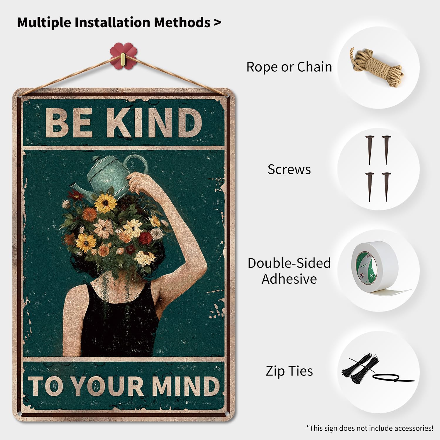 Room Decor Aesthetic A Few Daily Affirmations Motivational Wall Art, 8X12 Inches