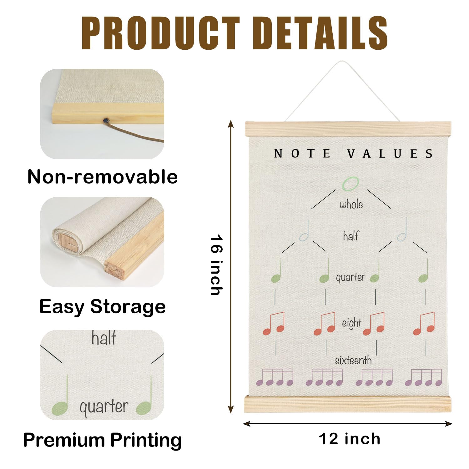 Coquette Teacher Wall Decor - Preppy Teacher Wall Art with Wooden Poster Hanger, for Office & Classroom, 12x16 Inch