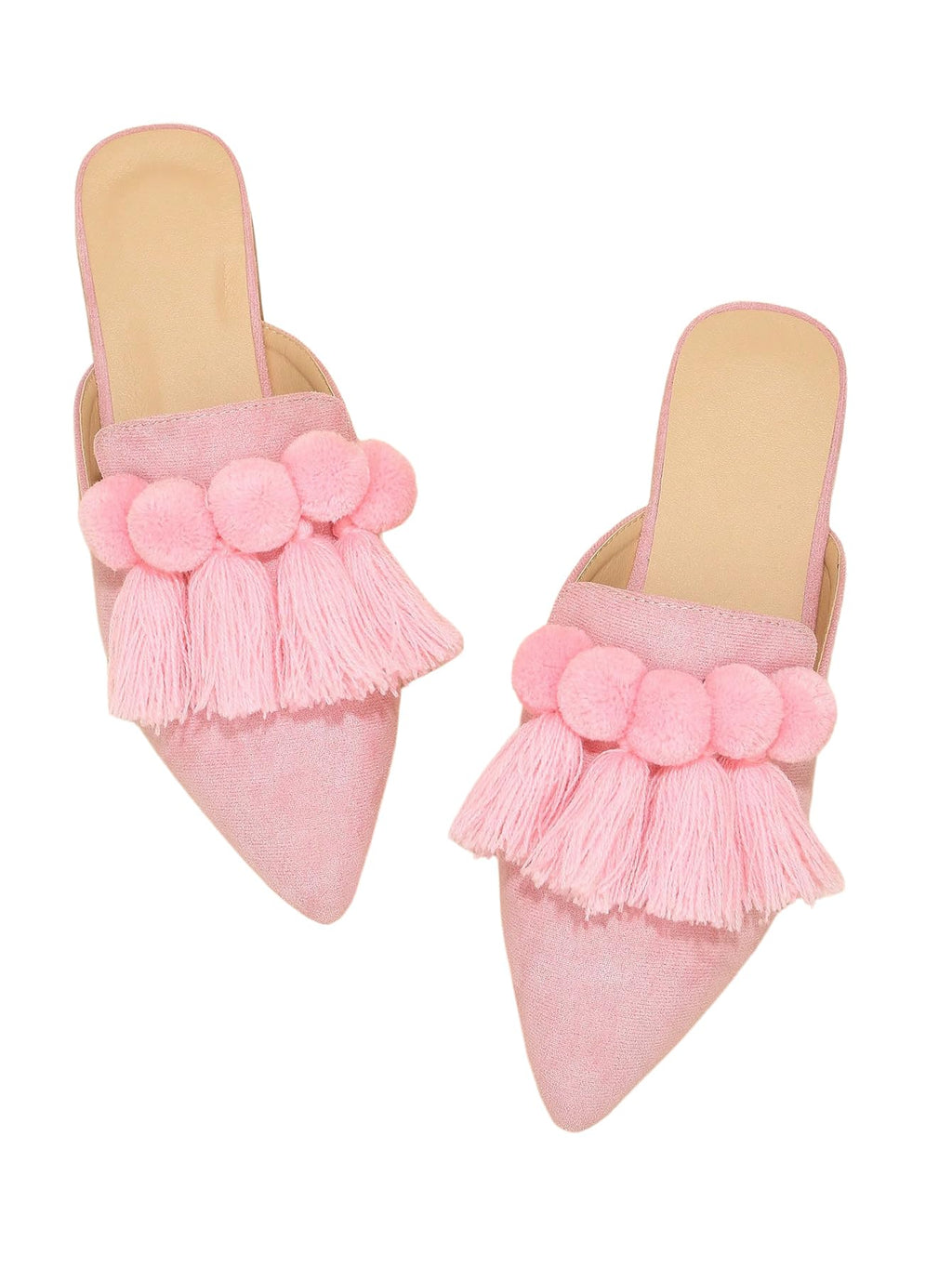 Women's Dress Shoes Slip On Flats Comfortable Pointed Toe Mules Dressy Casual Loafers Shoes