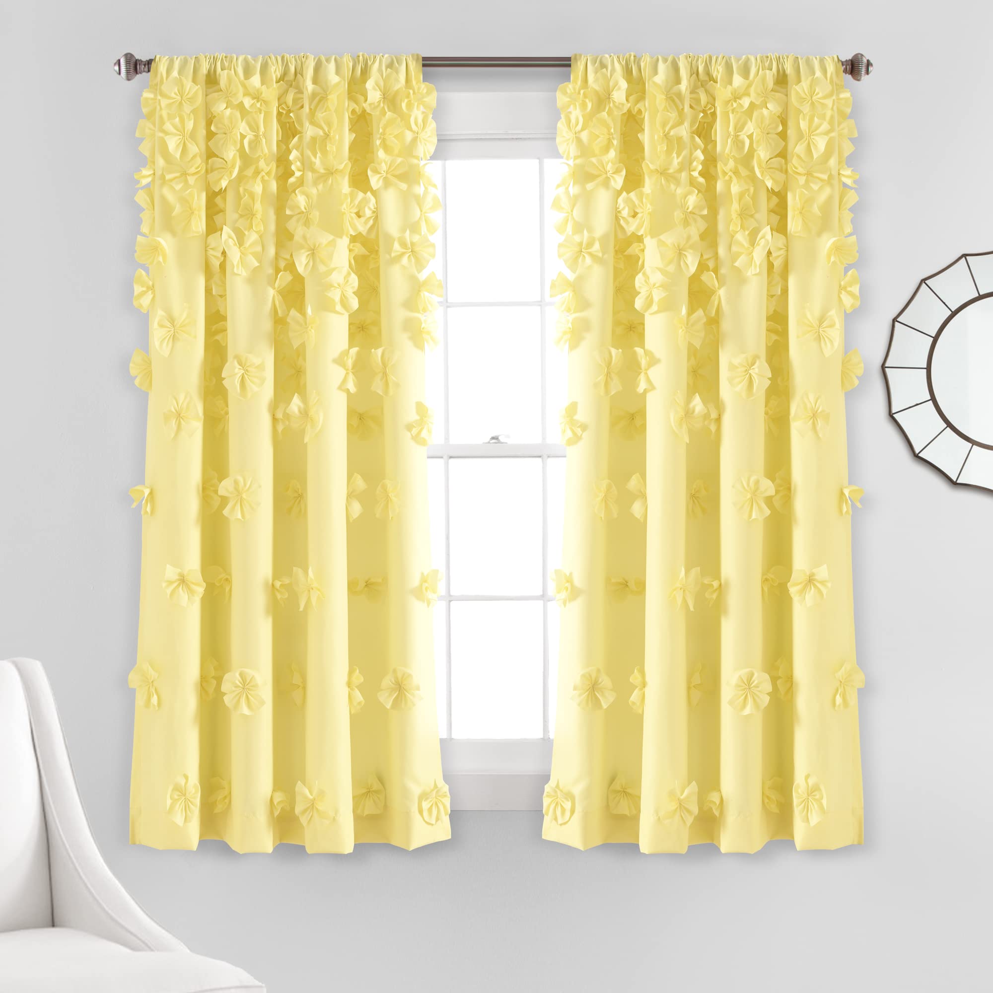 Charming Handmade Bow Details - Elegant Light Filtering Curtains