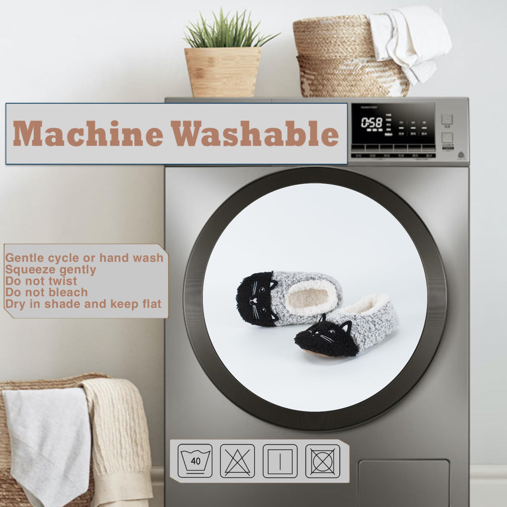 Cute Animal House Slippers - Fuzzy Warm Bedroom Slipper Socks Non-Slip Grippers