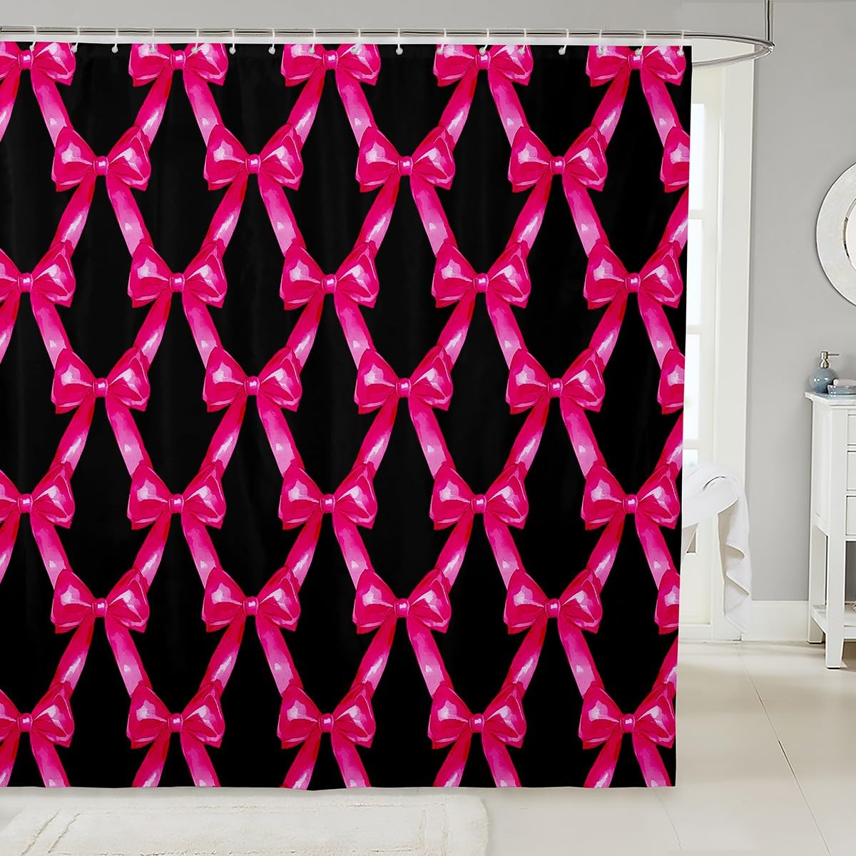 Kawaii Ribbon Bow 72" Wx72 L Shower Curtain