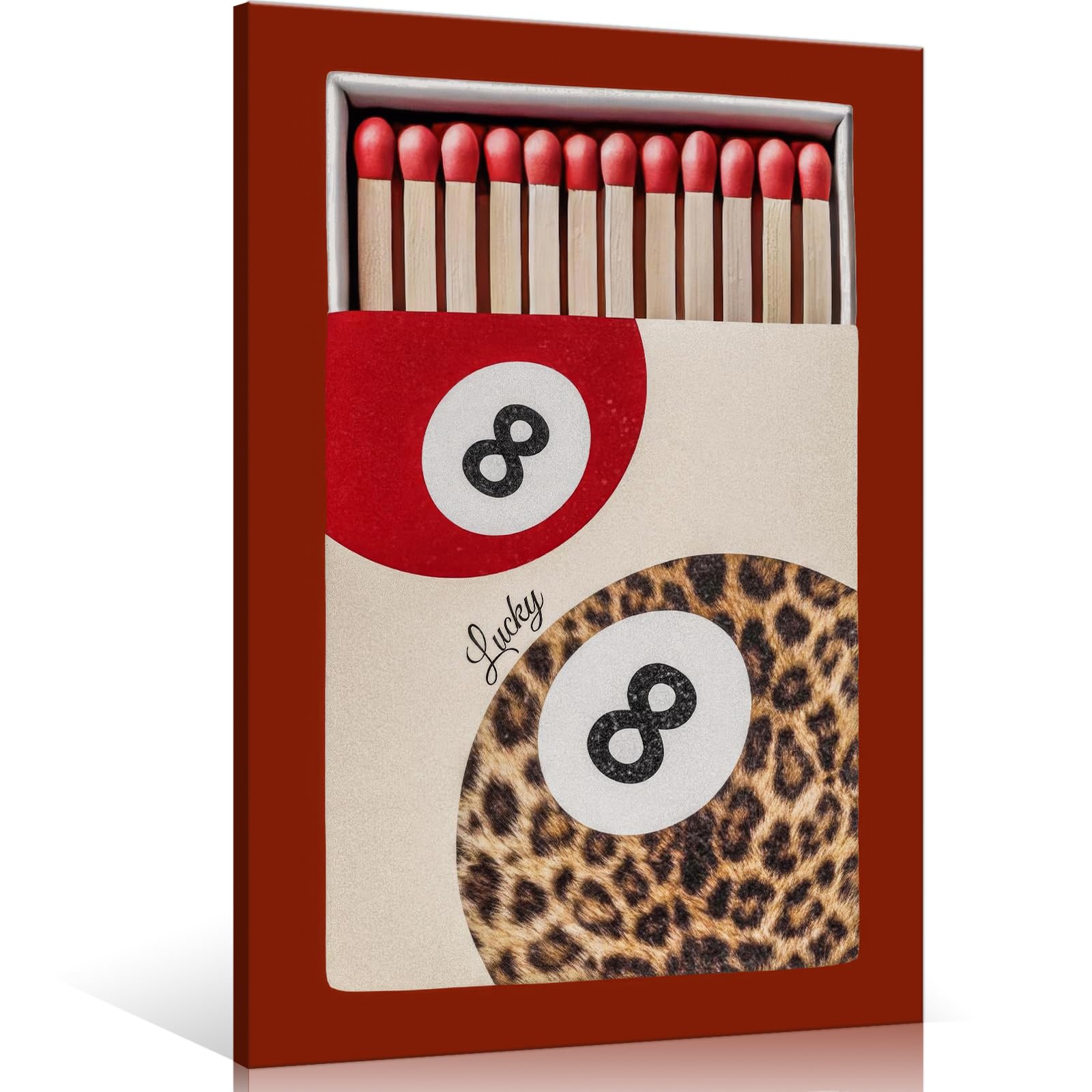 Trendy Cheetah Canvas Wall Art Vintage Leopard Magazine Poster Jungle Wild Animal Portrait Print Funky Red Room Aesthetic