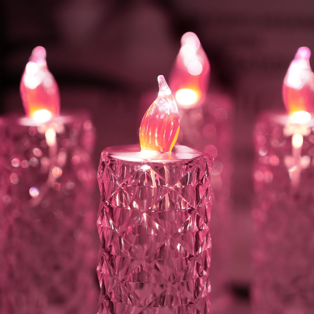 Shadow LED Flameless Candles - 4PCS Romantic Battery Operated Pillar Candles